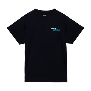 radical optimism black rock tee
